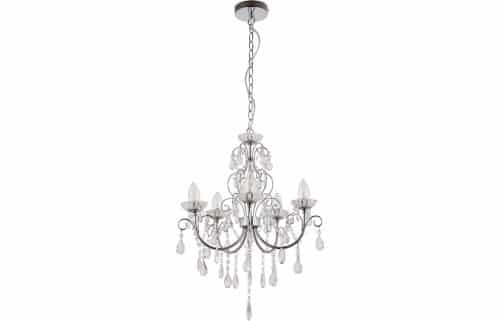 Sparkle 5 Arm Chandelier Ceiling Light - Chrome - Image 3