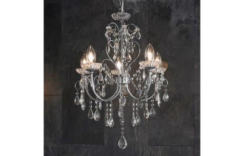 Sparkle 5 Arm Chandelier Ceiling Light - Chrome - Image 8