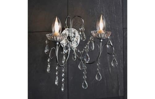 Sparkle 2 Arm Chandelier Wall Light - Chrome - Image 8
