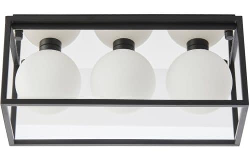 Box Frame Ceiling Light - Matt Black - Image 2