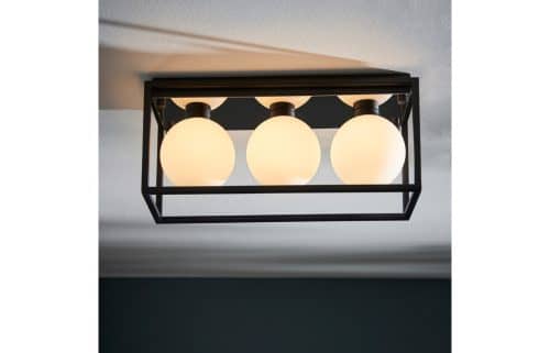 Box Frame Ceiling Light - Matt Black - Image 6