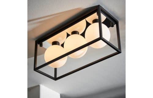 Box Frame Ceiling Light - Matt Black - Image 7