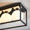 Box Frame Ceiling Light - Matt Black - Image 3