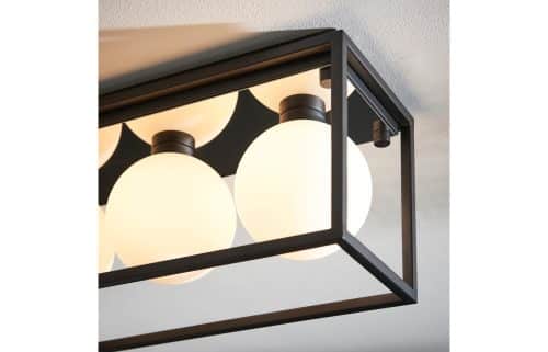 Box Frame Ceiling Light - Matt Black - Image 3