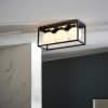 Box Frame Ceiling Light - Matt Black - Image 4