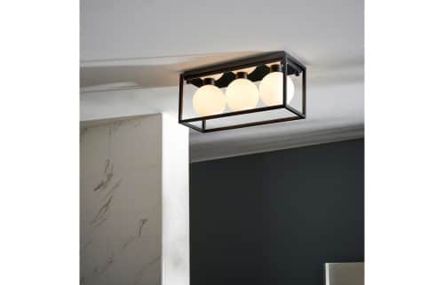 Box Frame Ceiling Light - Matt Black - Image 4
