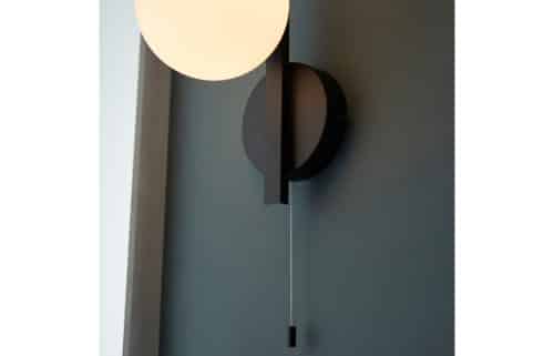 Globe Wall Light - Matt Black - Image 3
