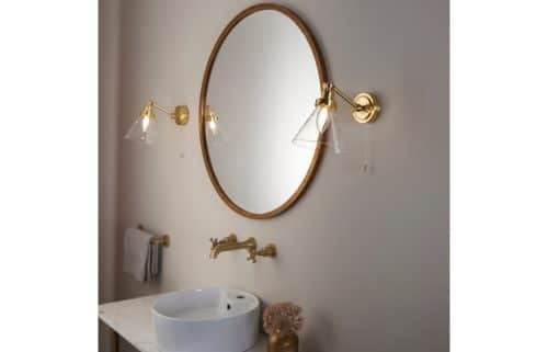 Pyramid Wall Light - Brushed Brass - Image 7