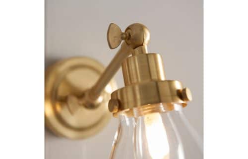 Pyramid Wall Light - Brushed Brass - Image 3