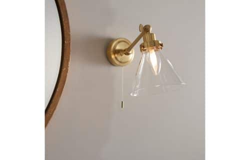 Pyramid Wall Light - Brushed Brass - Image 5