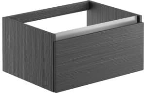 Carino 600mm 1 Drawer Wall Hung Basin Unit (No Top) - Graphitewood