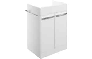 Morina 600mm Floor Standing Basin Unit (No Top) - White Gloss