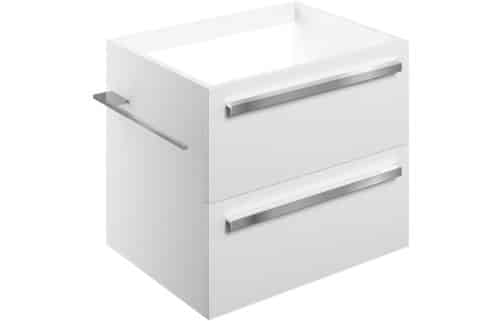 Morina 600mm Wall Hung Basin Unit (No Top) - White Gloss