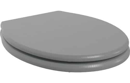 Lucia Soft Close Wood Effect Toilet Seat - Grey Ash