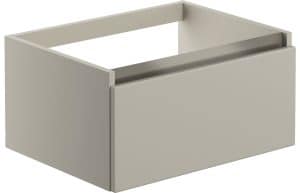 Carino 600mm 1 Drawer Wall Hung Basin Unit (No Top) - Latte