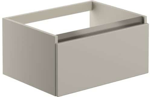 Carino 600mm 1 Drawer Wall Hung Basin Unit (No Top) - Latte