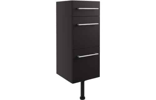 Alba 300mm 3 Drawer Unit - Matt Graphite Grey