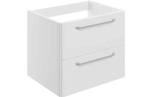 Gatsby 594mm 2 Drawer Wall Unit (exc. Basin) - White Gloss
