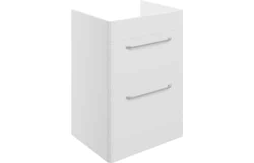 Gatsby 594mm 2 Drawer Floor Unit (exc. Basin) - White Gloss