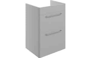 Gatsby 594mm 2 Drawer Floor Unit (exc. Basin) - Grey Gloss