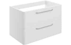 Gatsby 794mm 2 Drawer Wall Unit (exc. Basin) - White Gloss