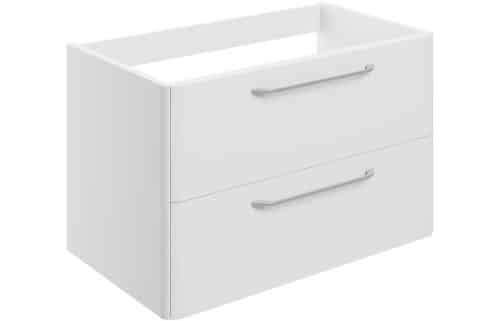 Gatsby 794mm 2 Drawer Wall Unit (exc. Basin) - White Gloss