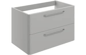 Gatsby 794mm 2 Drawer Wall Unit (exc. Basin) - Grey Gloss