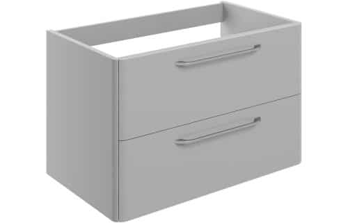 Gatsby 794mm 2 Drawer Wall Unit (exc. Basin) - Grey Gloss