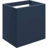 Statement 590mm 2 Drawer Wall Unit (No Top) - Matt Deep Blue