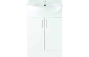 Vista 560mm Basin Unit & Basin - White Gloss