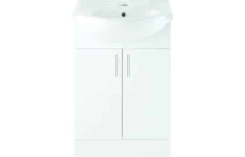 Vista 560mm Basin Unit & Basin - White Gloss