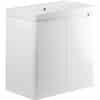 Lambra 800mm 2 Door Floor Standing Basin Unit - White Gloss
