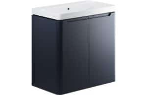 Lambra 800mm 2 Door Floor Standing Basin Unit - Matt Indigo