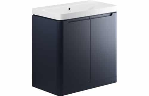 Lambra 800mm 2 Door Floor Standing Basin Unit - Matt Indigo