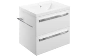 Morina 615mm Wall Hung Basin Unit & Basin - White Gloss