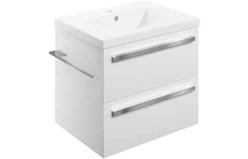 Morina 615mm Wall Hung Basin Unit & Basin - White Gloss