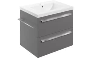Morina 615mm Wall Hung Basin Unit & Basin - Matt Urban Grey