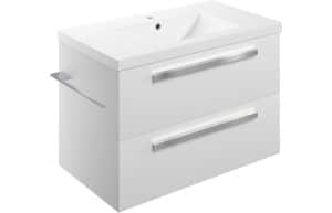 Morina 815mm Wall Hung Basin Unit & Basin - White Gloss