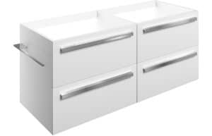 Morina 1200mm Wall Hung Basin Unit Run (No Top) - White Gloss
