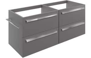 Morina 1200mm Wall Hung Basin Unit Run (No Top) - Matt Urban Grey
