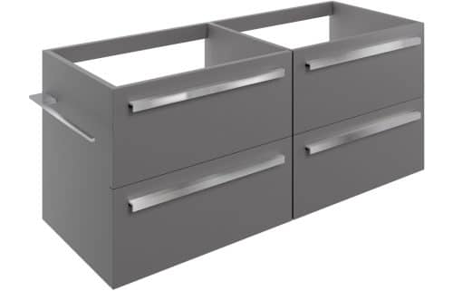 Morina 1200mm Wall Hung Basin Unit Run (No Top) - Matt Urban Grey