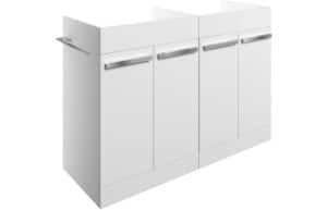 Morina 1200mm Floor Standing Basin Unit Run (No Top) - White Gloss