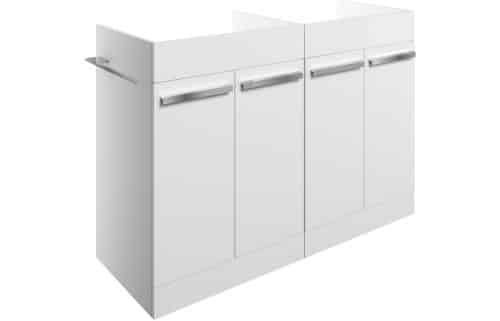 Morina 1200mm Floor Standing Basin Unit Run (No Top) - White Gloss