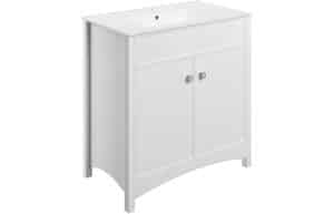 Lucia 810mm Basin Unit (exc. Basin) - Satin White Ash