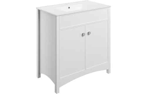 Lucia 810mm Basin Unit (exc. Basin) - Satin White Ash