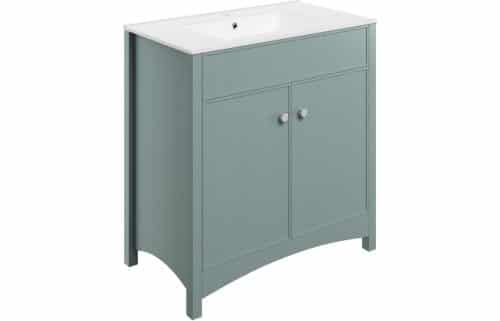 Lucia 810mm Basin Unit w/Basin - Sea Green Ash