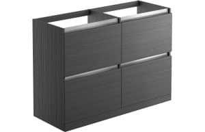 Carino 1200mm Floor Standing Basin Unit Run (No Top) - Graphitewood