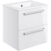 Volta 510mm Wall Hung 2 Drawer Basin Unit w/Basin - White Gloss