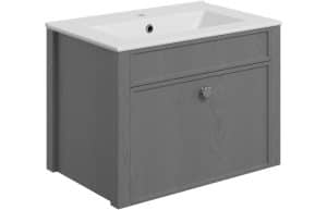 Lucia 605mm Wall Unit (exc. Basin) - Grey Ash