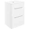 Gatsby 610mm 2 Drawer Floor Unit & Basin - White Gloss